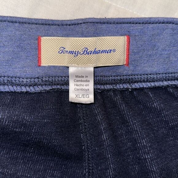 Tommy Bahama XL 30” Blue Double Knit Drawstring Lounge Sweatpants with Pockets - Picture 10 of 14